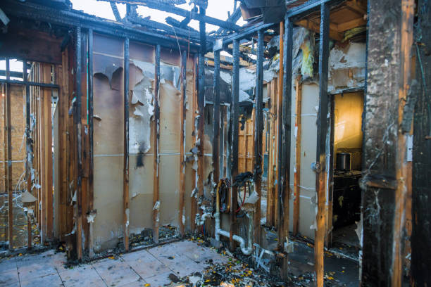 Professional Fire Damage Restoration technician working in Hyde Park, PA
